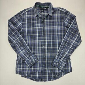 BOSS Hugo Boss Slim Fit Plaid Button Down Long Sleeve Shirt Men's Large‎